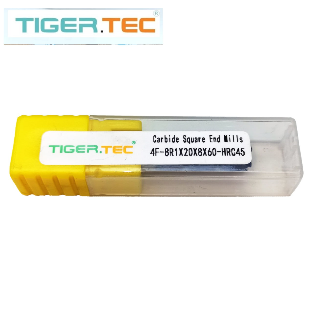 فرزانگشتی کارباید تیپR1 قطر ۸ مدل۴F تایگرتک TIGER.TEC