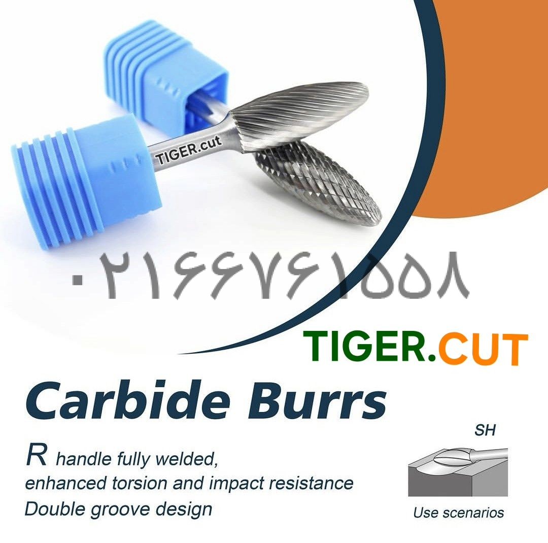 تیغه فرزفرم تخم مرغی قطر 10 میلیمتر برند تایگرکات TIGER.CUT